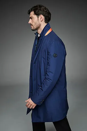 Men Semi-fitted cut parka TRAVELLER Navy