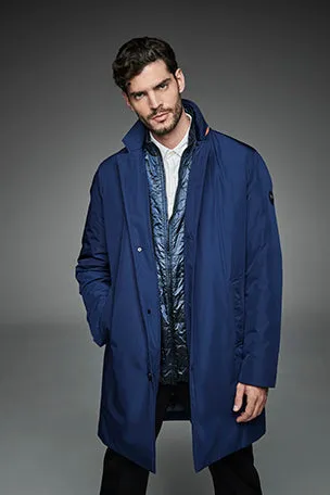 Men Semi-fitted cut parka TRAVELLER Navy