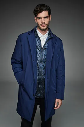 Men Semi-fitted cut parka TRAVELLER Navy