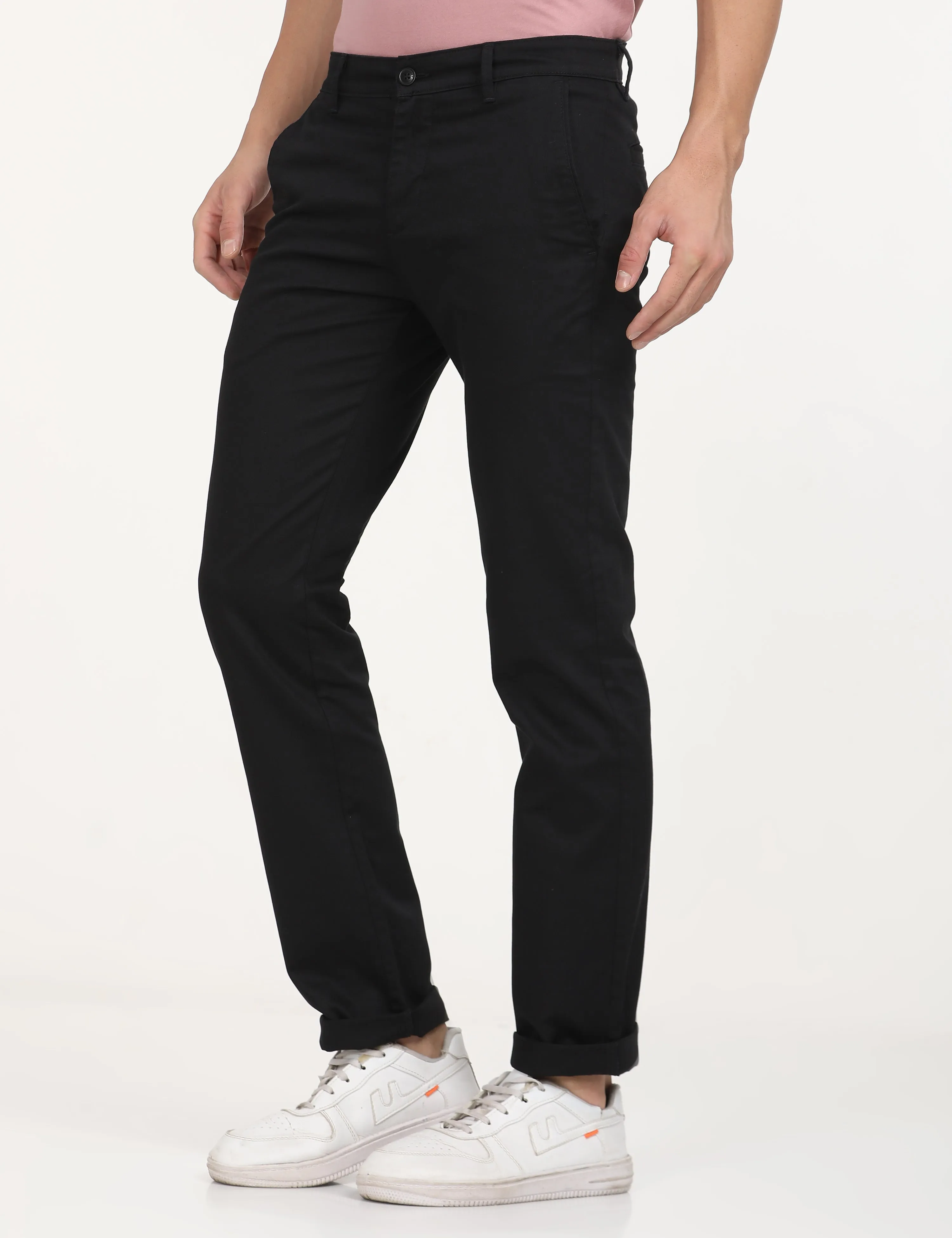 Men's Black Slim Fit Chinos