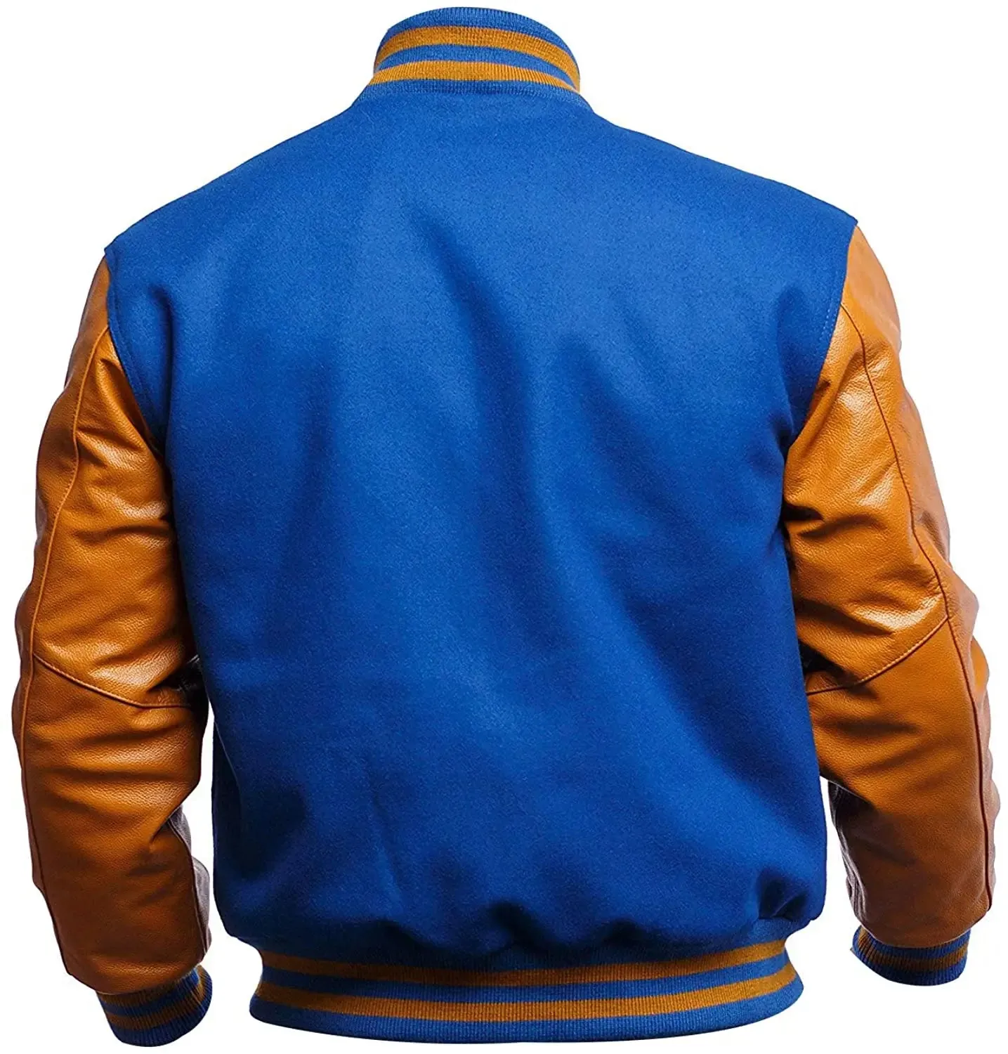 Mens Blue And Gold Varsity Jacket