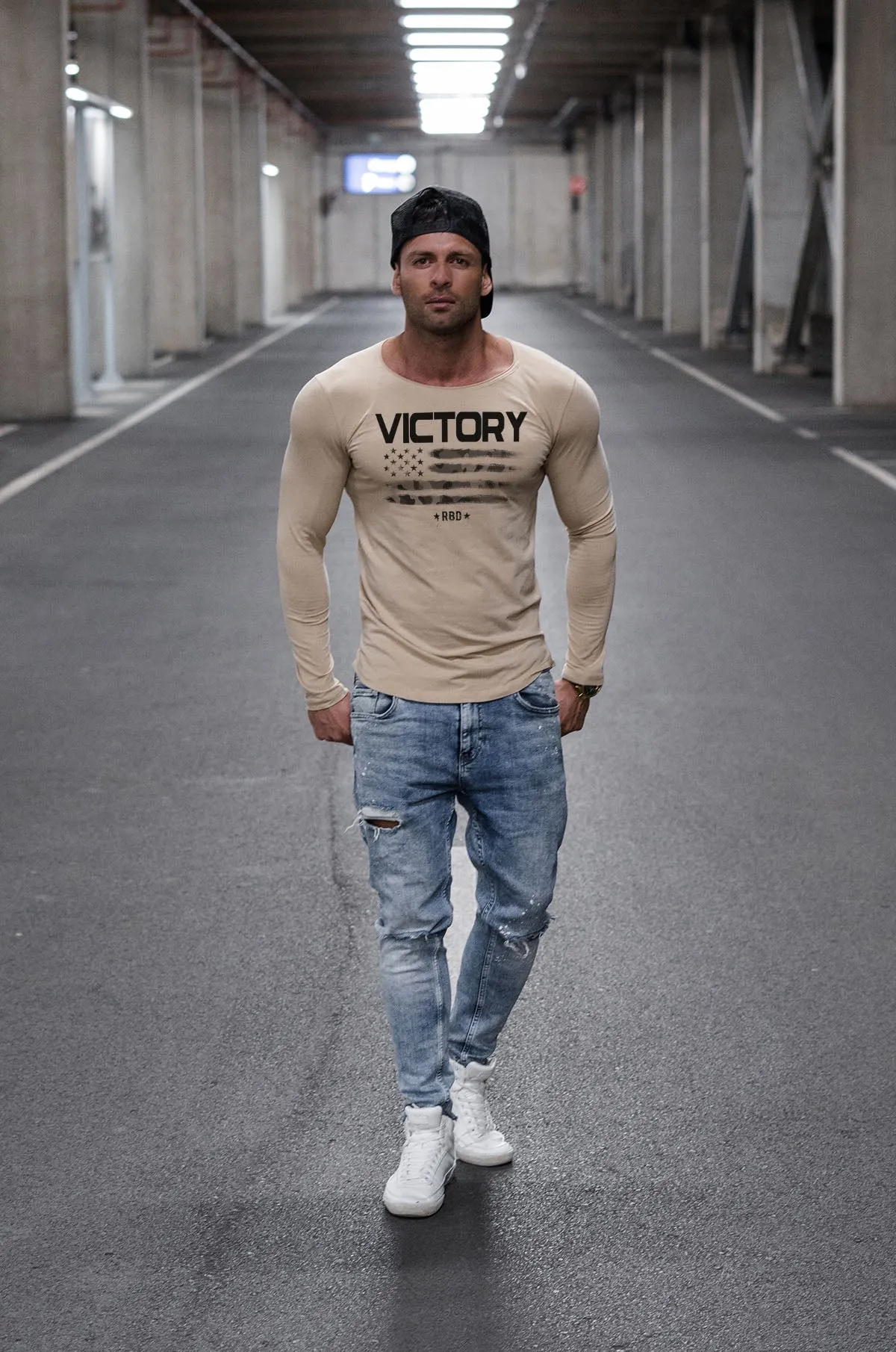 Mens Long Sleeve T-shirt "Victory" MD940