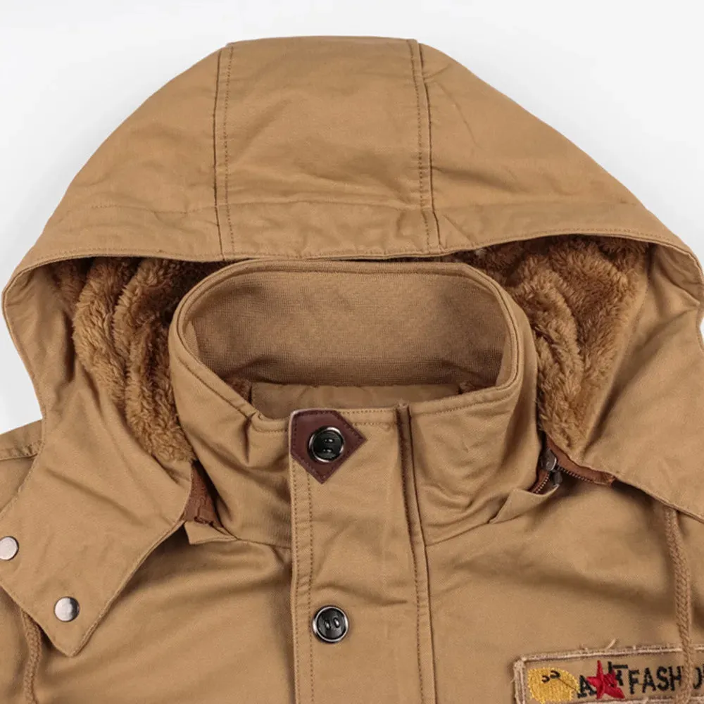 Men's Military Style Cotton Jackets – Thick Warm Parkas