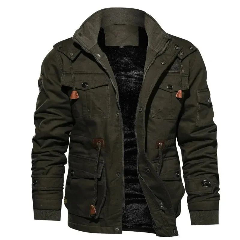 Men's Military Style Cotton Jackets – Thick Warm Parkas