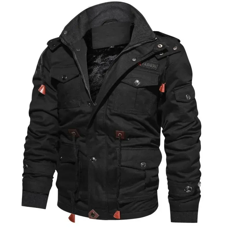 Men's Military Style Cotton Jackets – Thick Warm Parkas