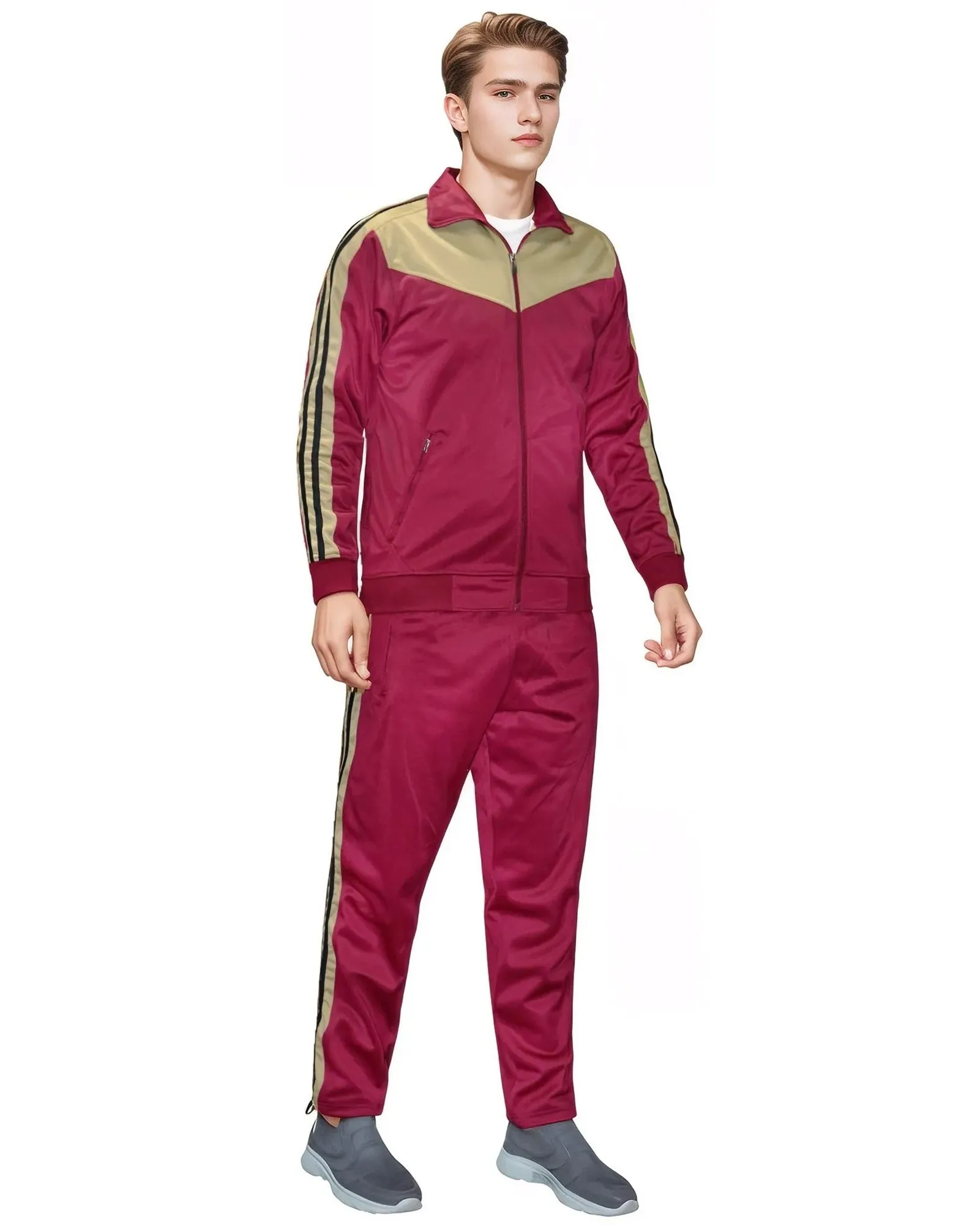 Men's Soft Athletic Tracksuit GYM Active Suit