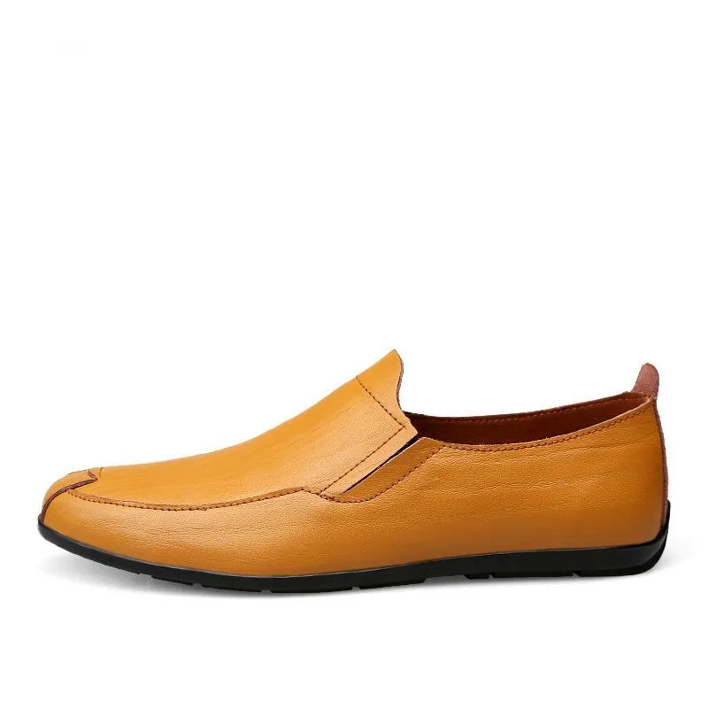 Men's Summer Casual Leather Slip-Ons | Plus Size