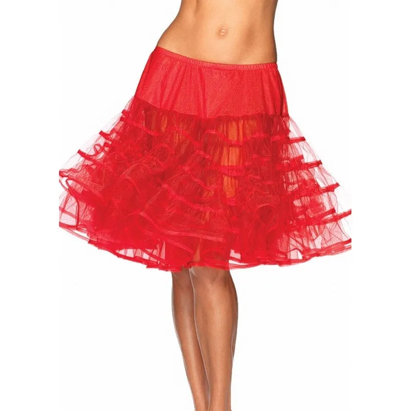 Mid-Length Petticoat Skirt - One Size