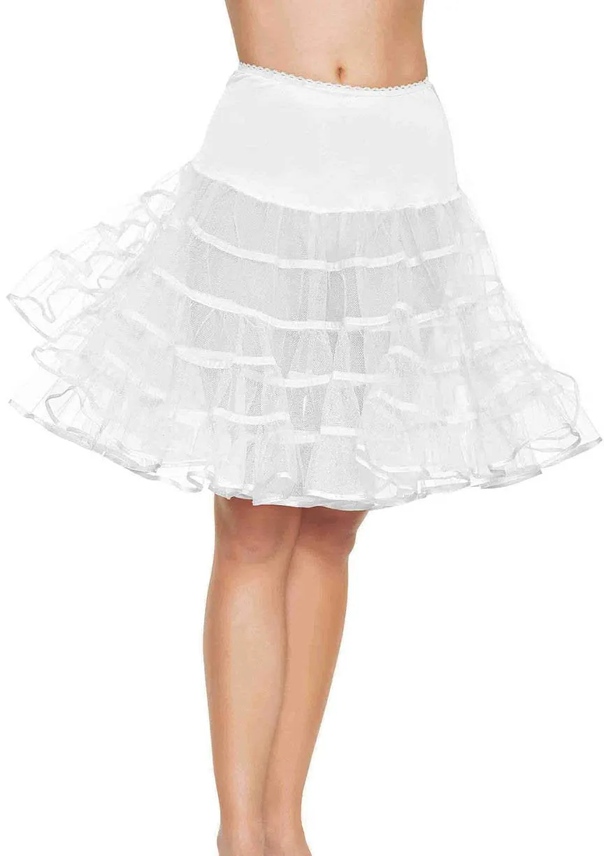 Mid-Length Petticoat Skirt - One Size