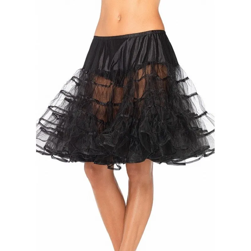 Mid-Length Petticoat Skirt - One Size