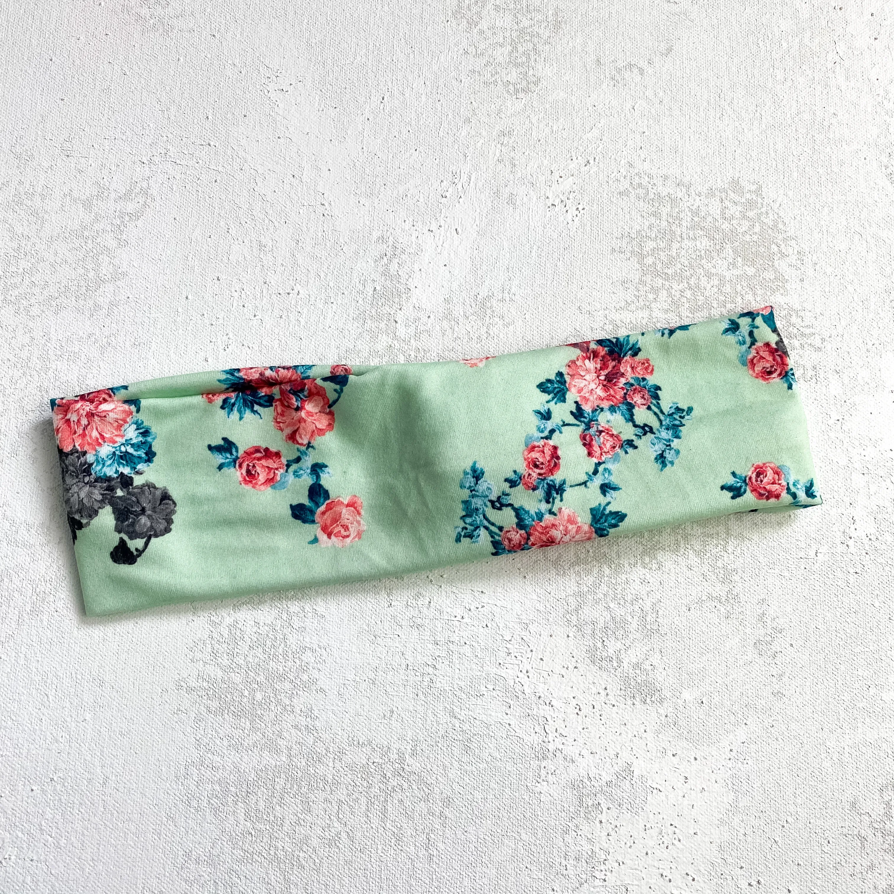 Mint Coral Floral CLASSIC Headband