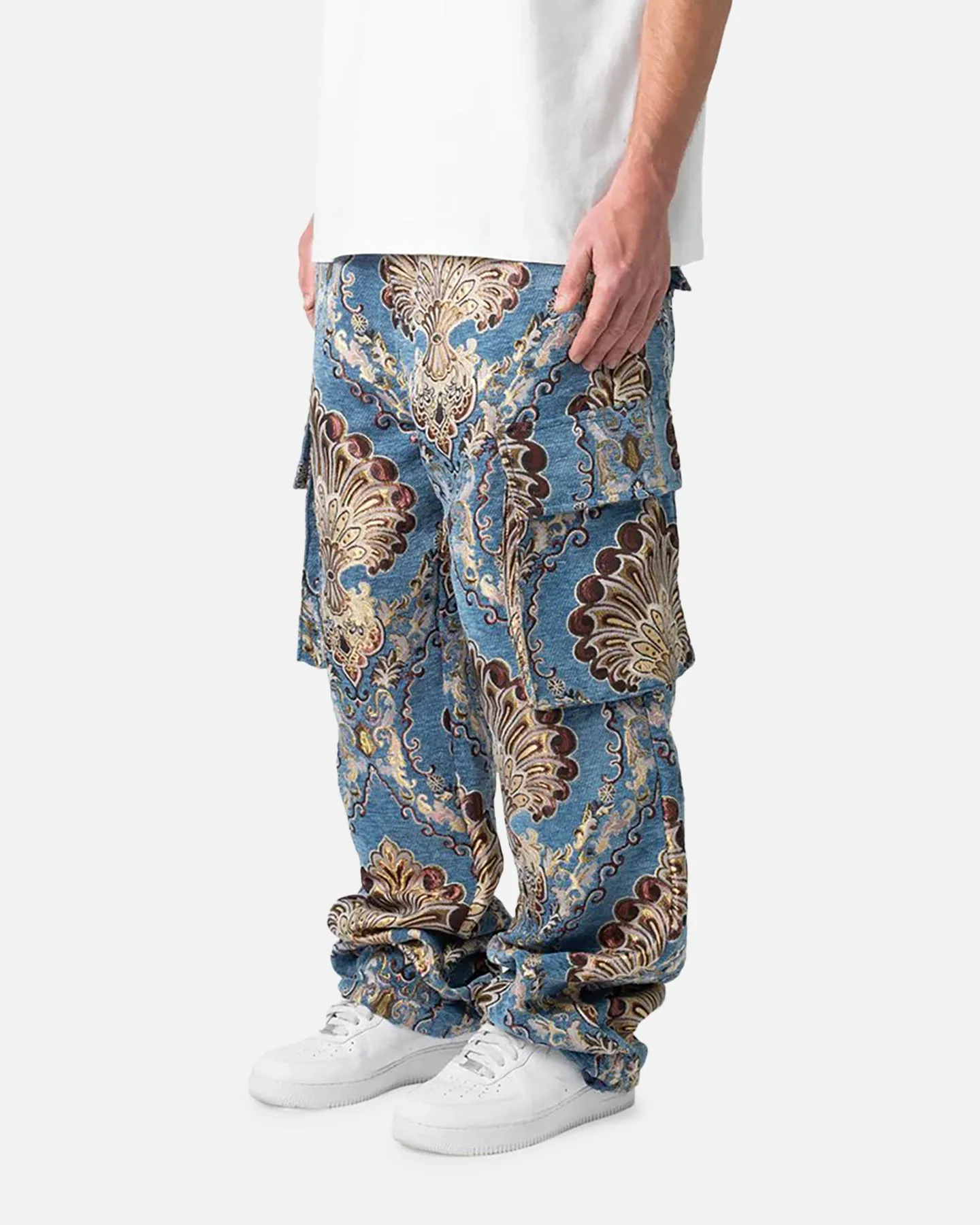 MNML Ultra Baggy Jacquard Floral Cargo Pants Multi Floral