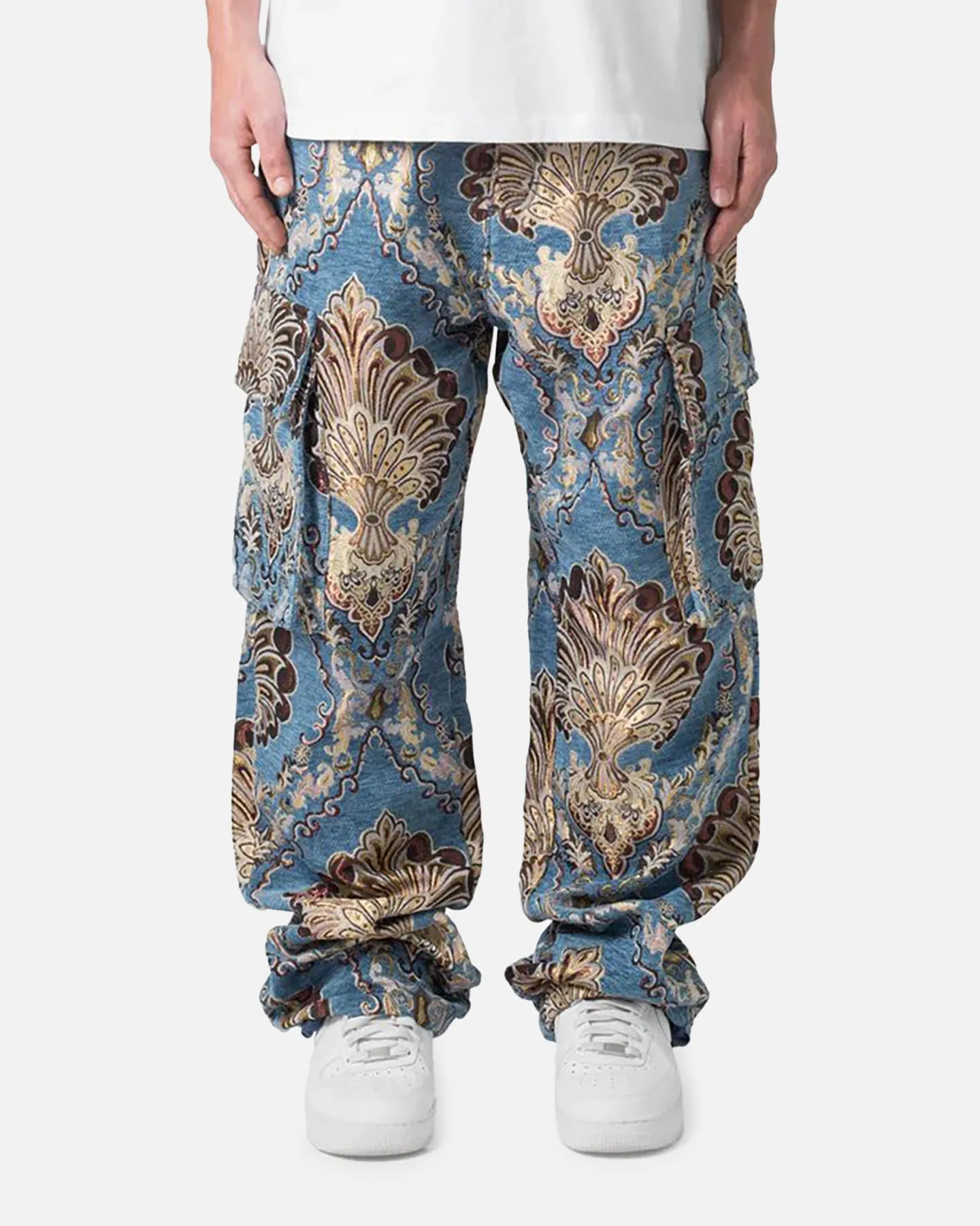 MNML Ultra Baggy Jacquard Floral Cargo Pants Multi Floral