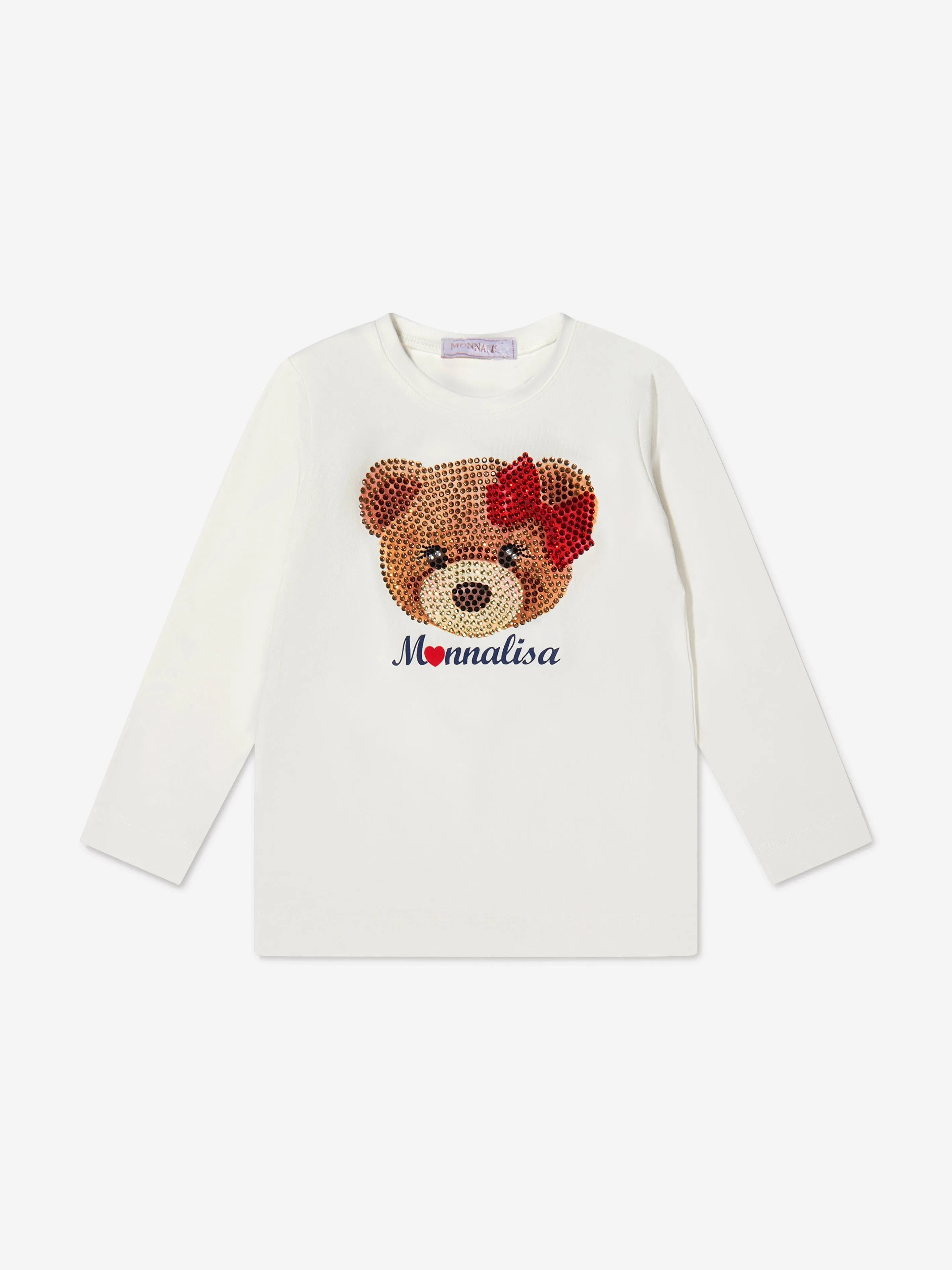 Monnalisa Girls Long Sleeve Bear T-Shirt