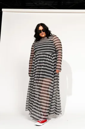 More You Mesh Maxi Dress in Harlequin