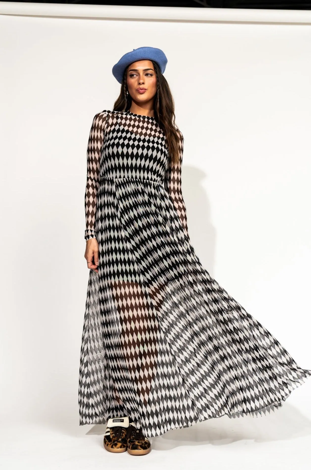 More You Mesh Maxi Dress in Harlequin