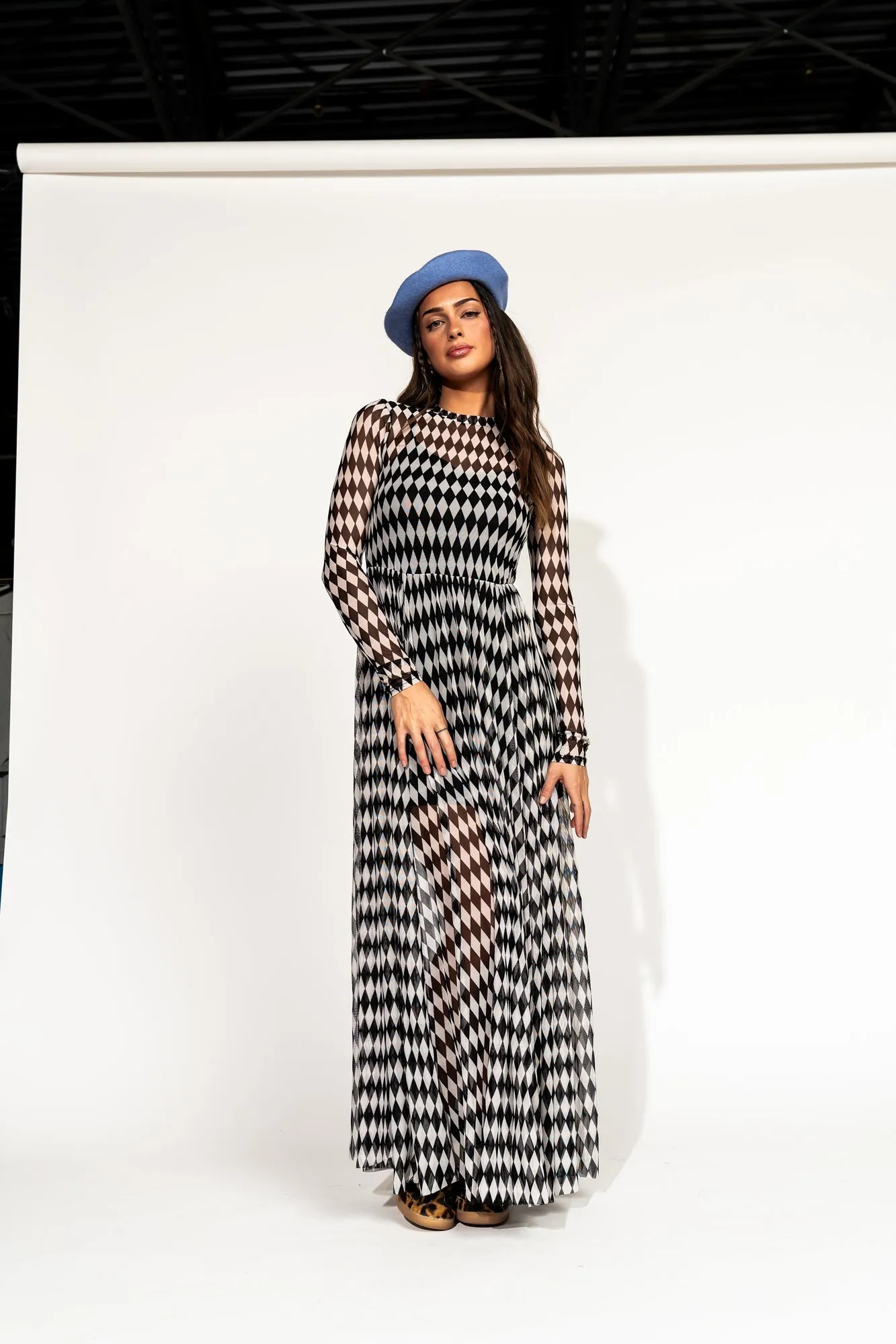 More You Mesh Maxi Dress in Harlequin