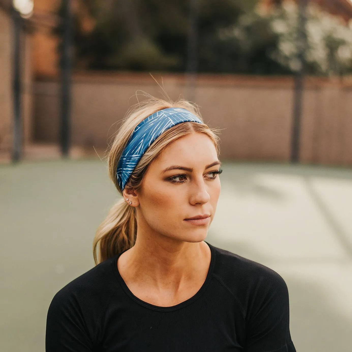 No-Slip Headband - Classic Blue Brushstroke