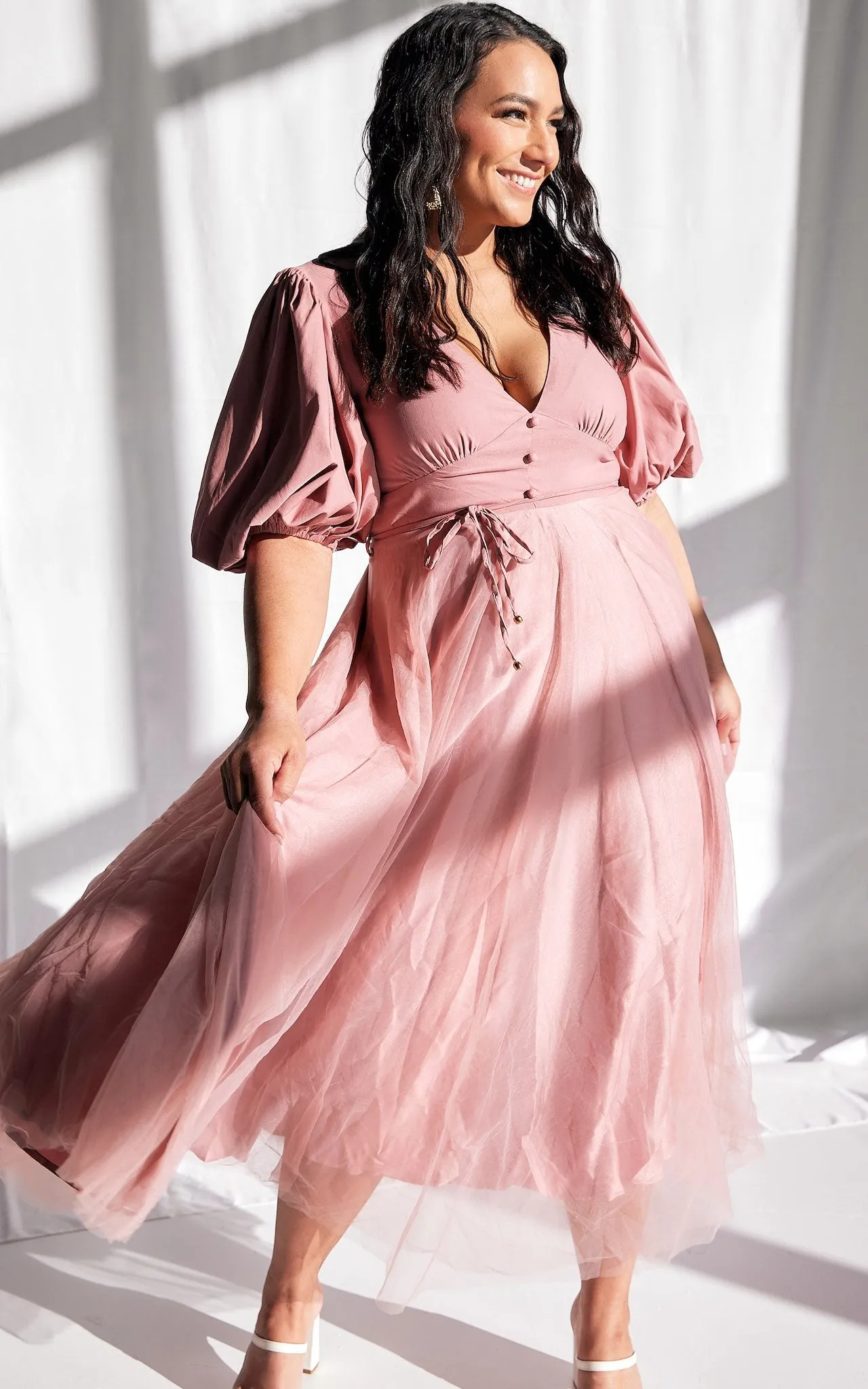 One Kiss Maxi Dress - Blush Pink