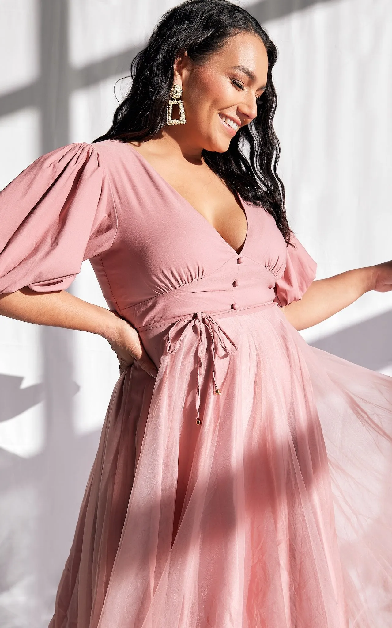 One Kiss Maxi Dress - Blush Pink