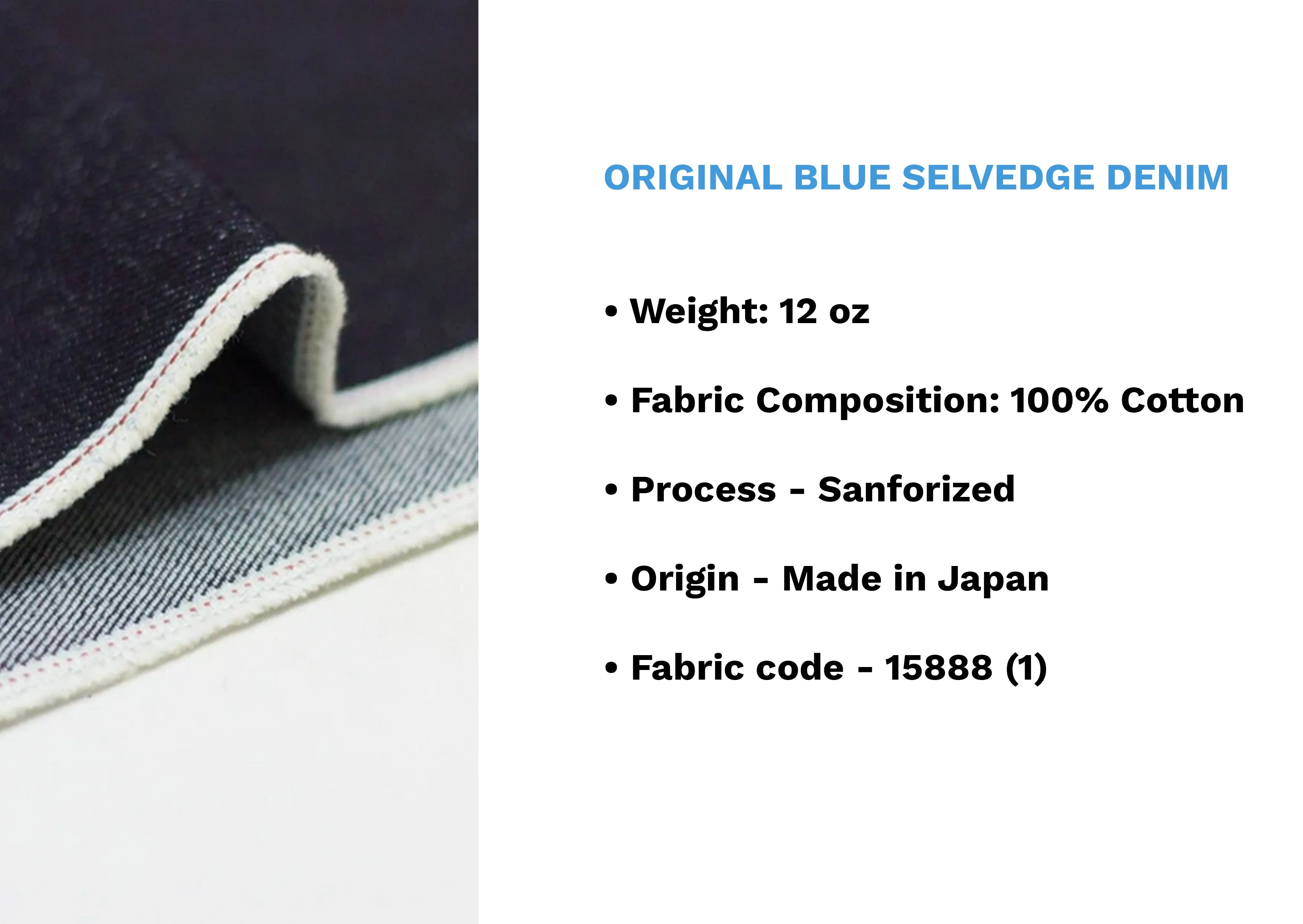 ORIGINAL BLUE SELVEDGE DENIM *