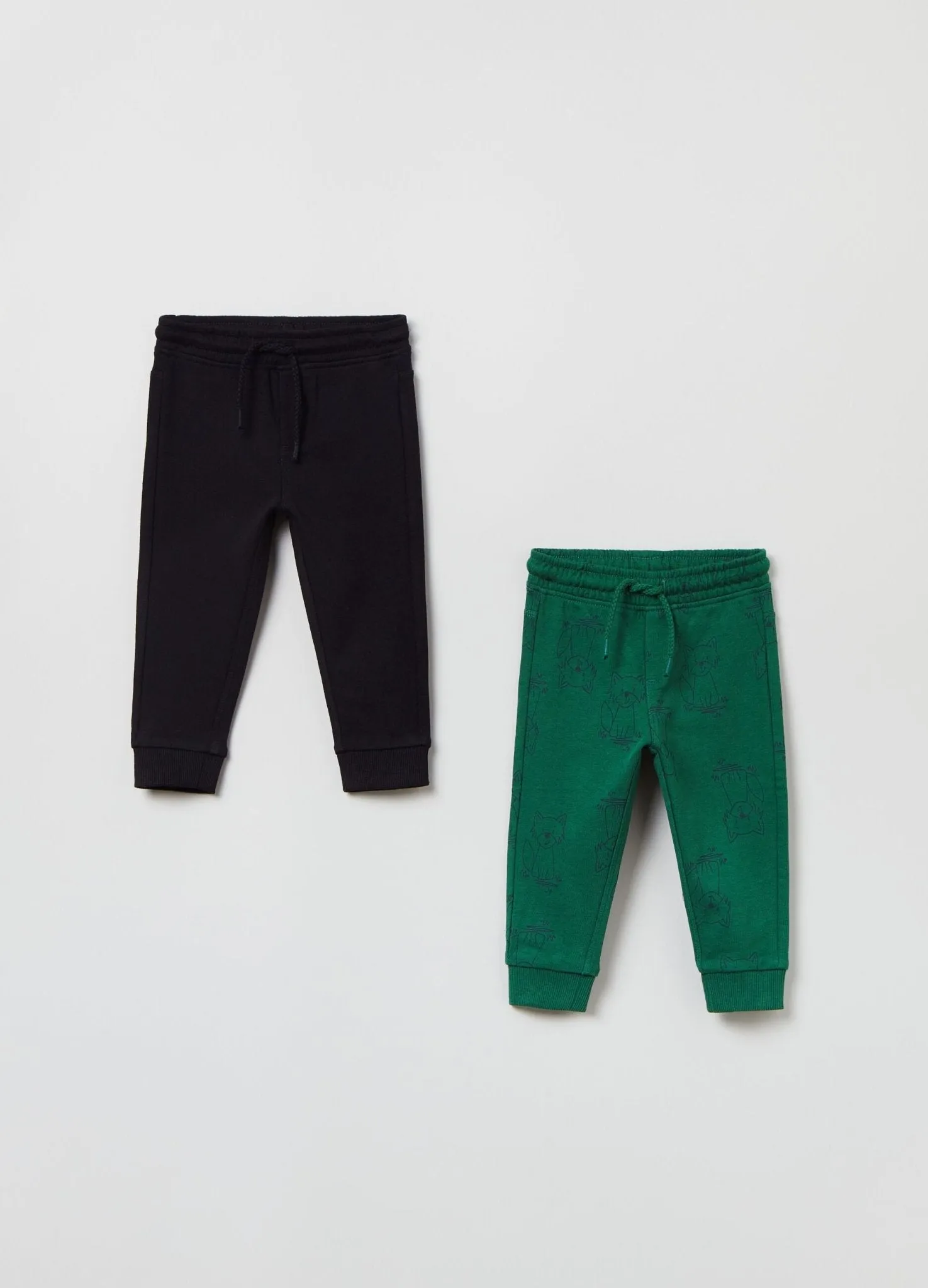 OVS FAGOTTINO Two-pack Plush Joggers With Drawstring.