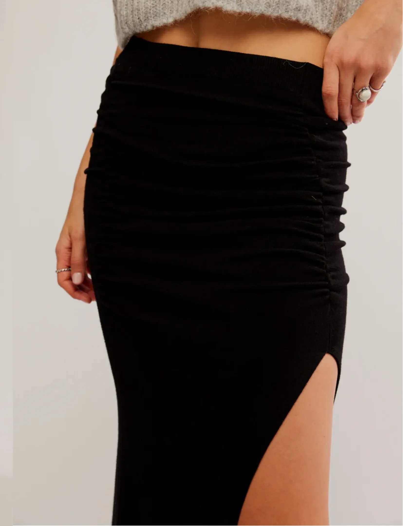 Peak Show Maxi Skirt, Black