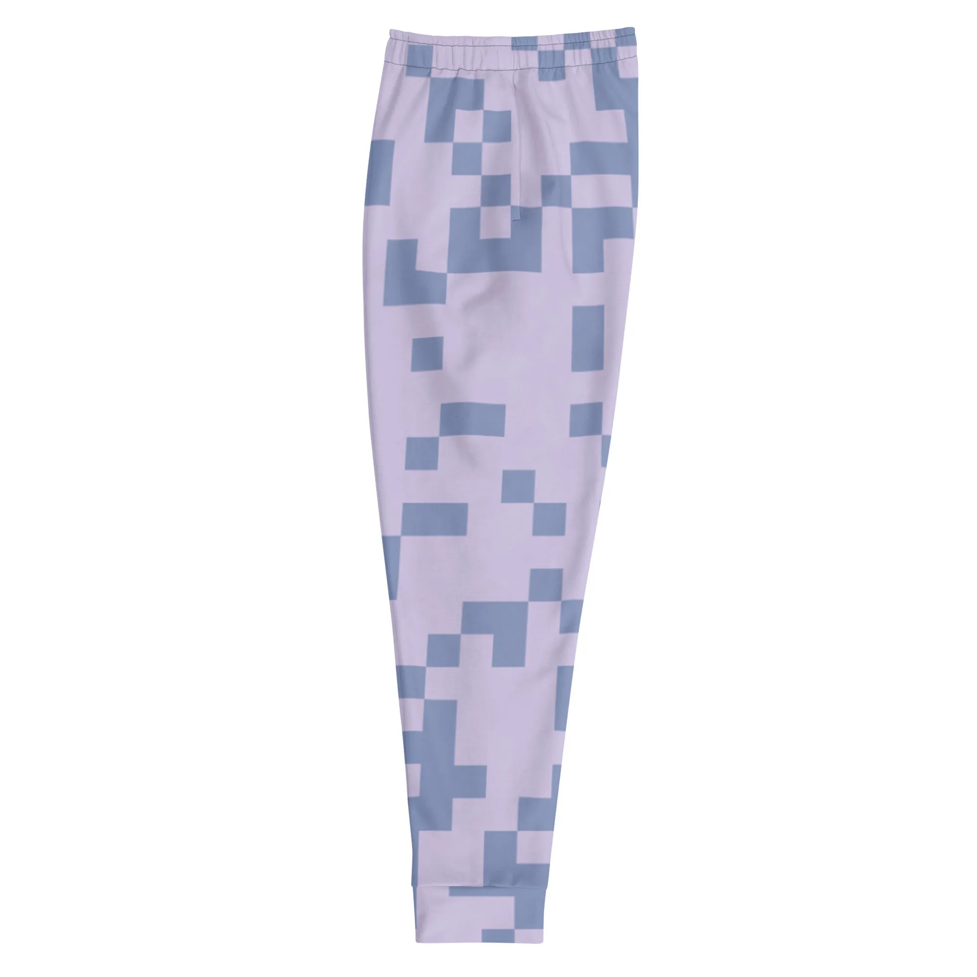 Pink Grey Geometric Men's Joggers, Colorful Geometric Men's Pants-Made in USA/EU/MX (US Size: XS-3XL)