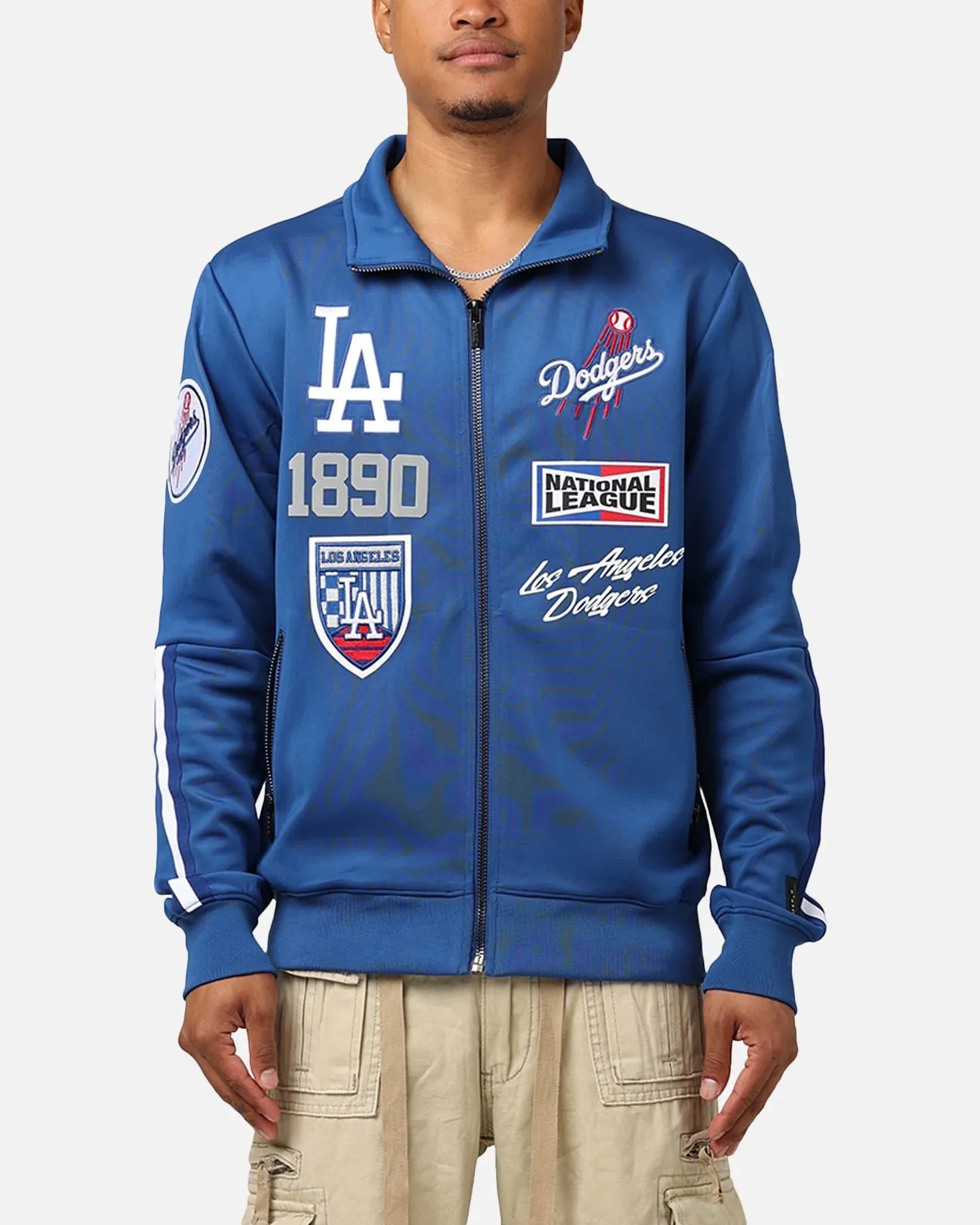 Pro Standard Los Angeles Dodgers Fast Lane Track Jacket Dodger Blue