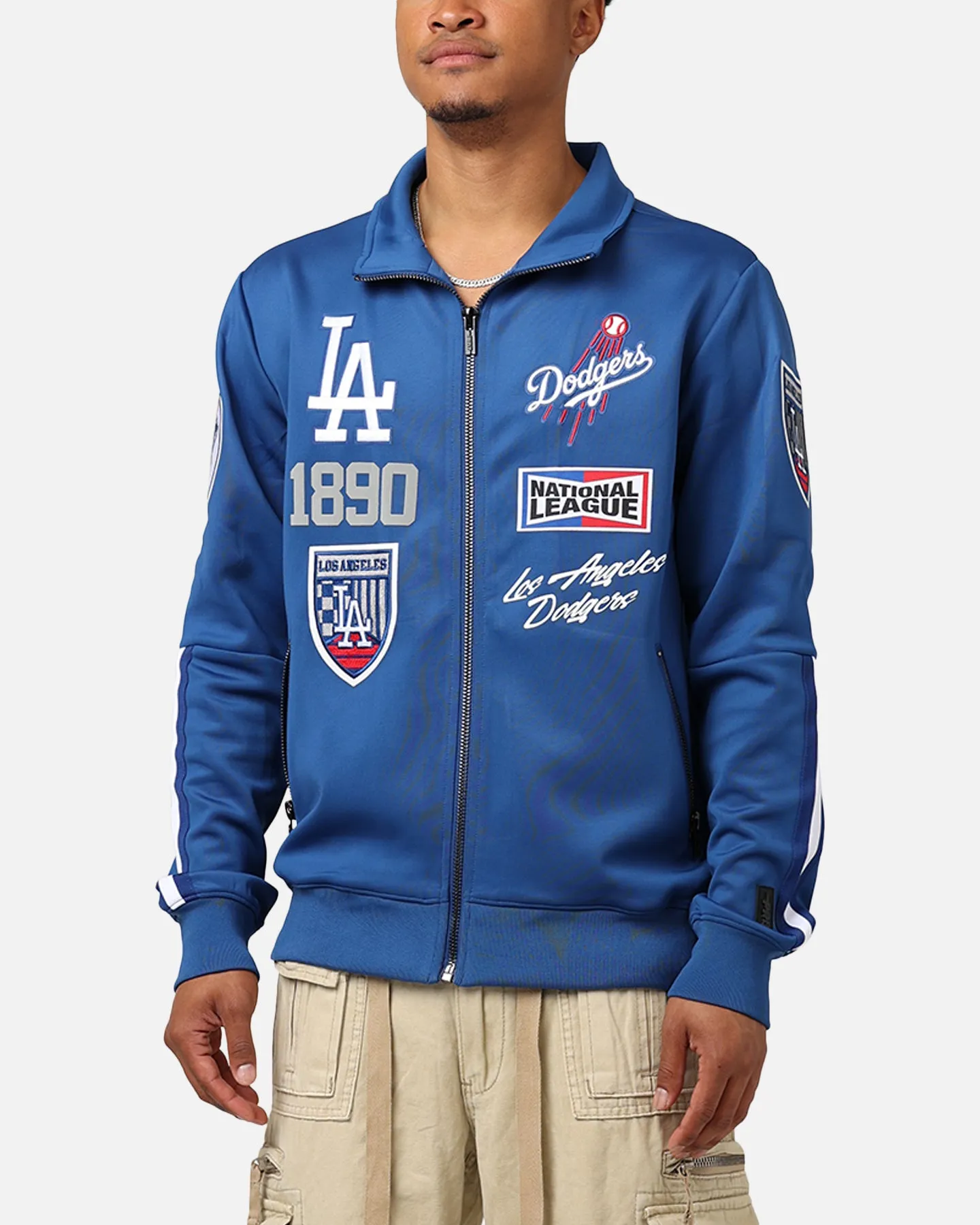 Pro Standard Los Angeles Dodgers Fast Lane Track Jacket Dodger Blue