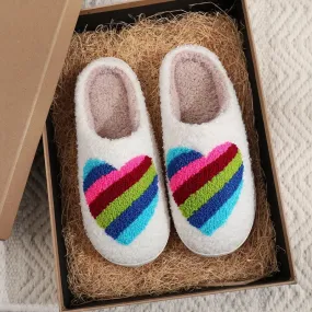 Rainbow Heart Slippers