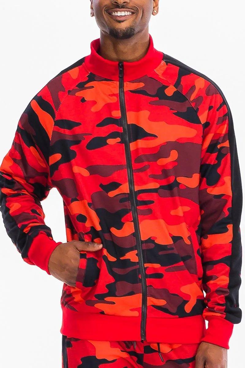 Red Full Camo Track Jacket