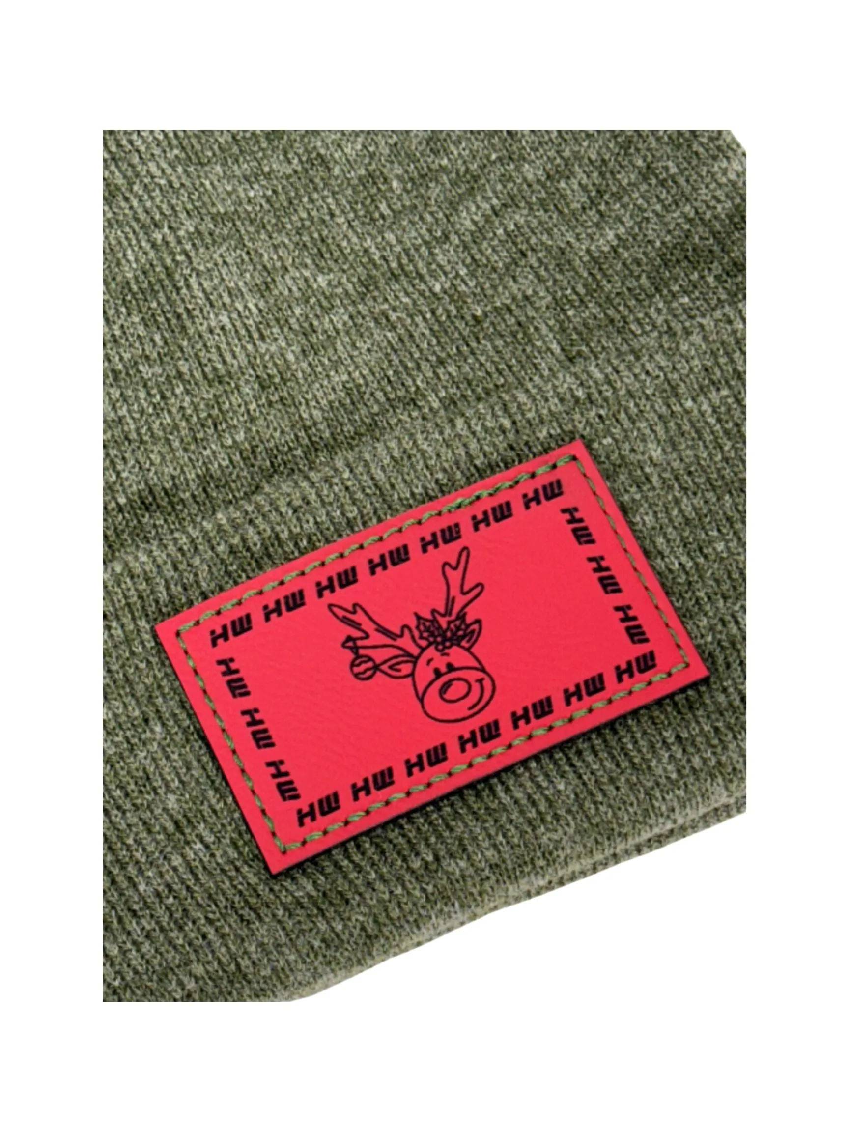 Reindeer Limited Edition, HW Theta-Stitch Beanie - Exclusive Christmas Hat Collection, GREEN