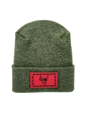 Reindeer Limited Edition, HW Theta-Stitch Beanie - Exclusive Christmas Hat Collection, GREEN