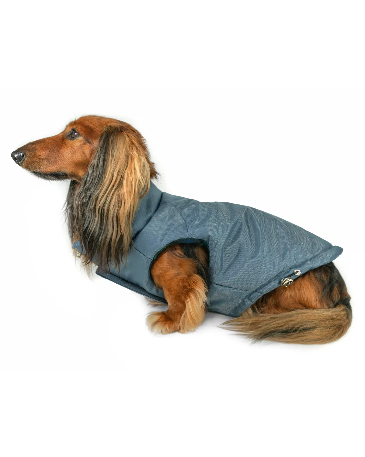 Reversible Puffer Dog Coat - Twilight Blue