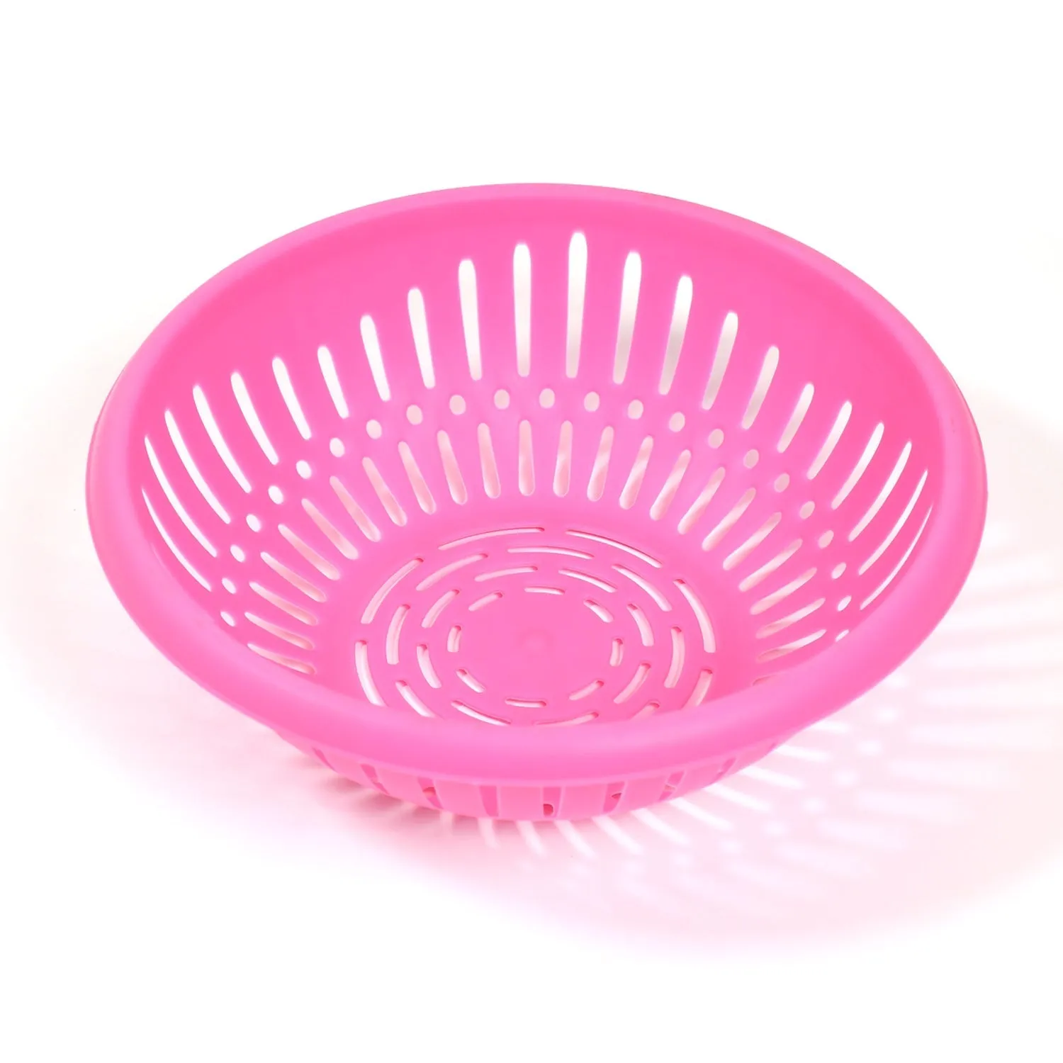 Round Unbreakable Plastic Basket with Handle, Organizers & Storage Basket for Fish, Fruit, Vegetable, Multipurpose Use ( MOQ = 10 )