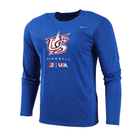 Royal Blue Essential Logo Long Sleeve Legend Tee