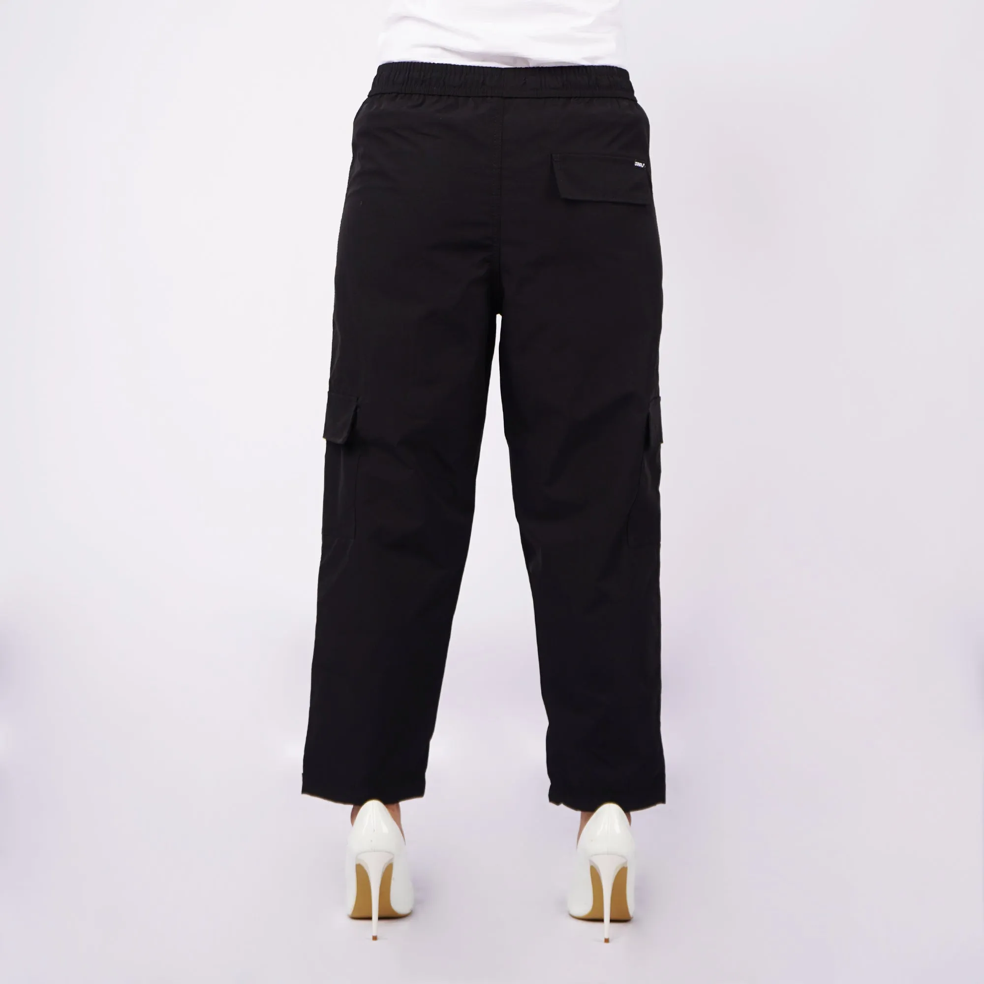 RRJ Ladies Basic Non-Denim Cargo Pants Regular Fitting Mid-rise 154565 (Black)