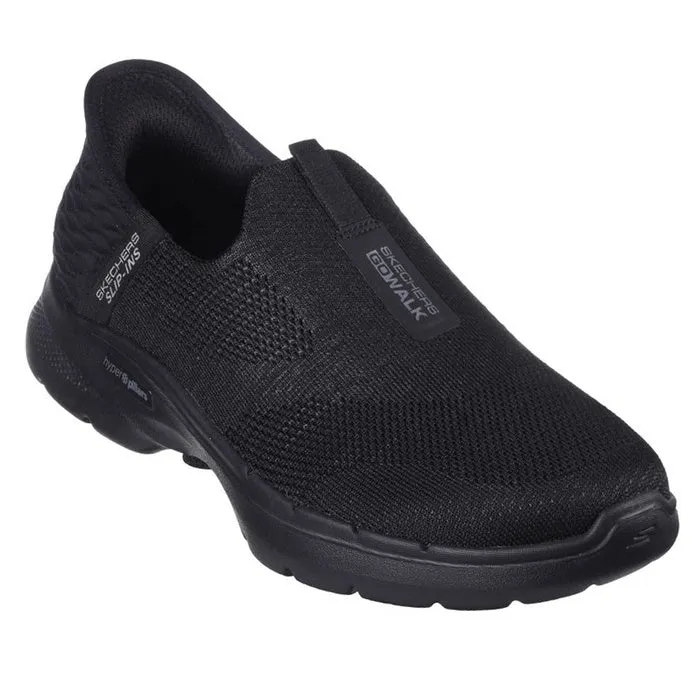 Skechers Go Walk 6 WIDE Width Womens Fabulous View SLIP INS Black