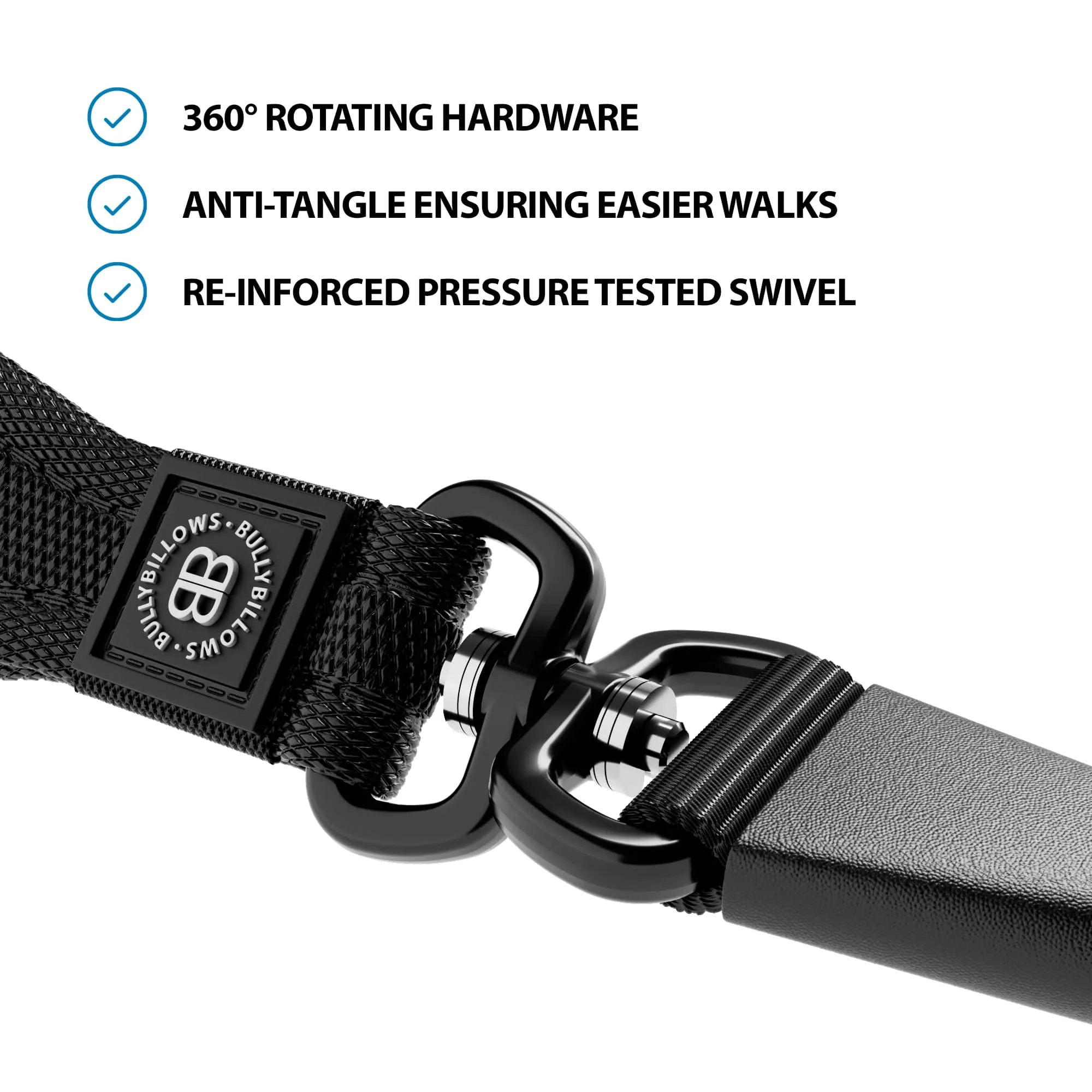 Slip Training Lead | Anti Pull & No Choking -  Black