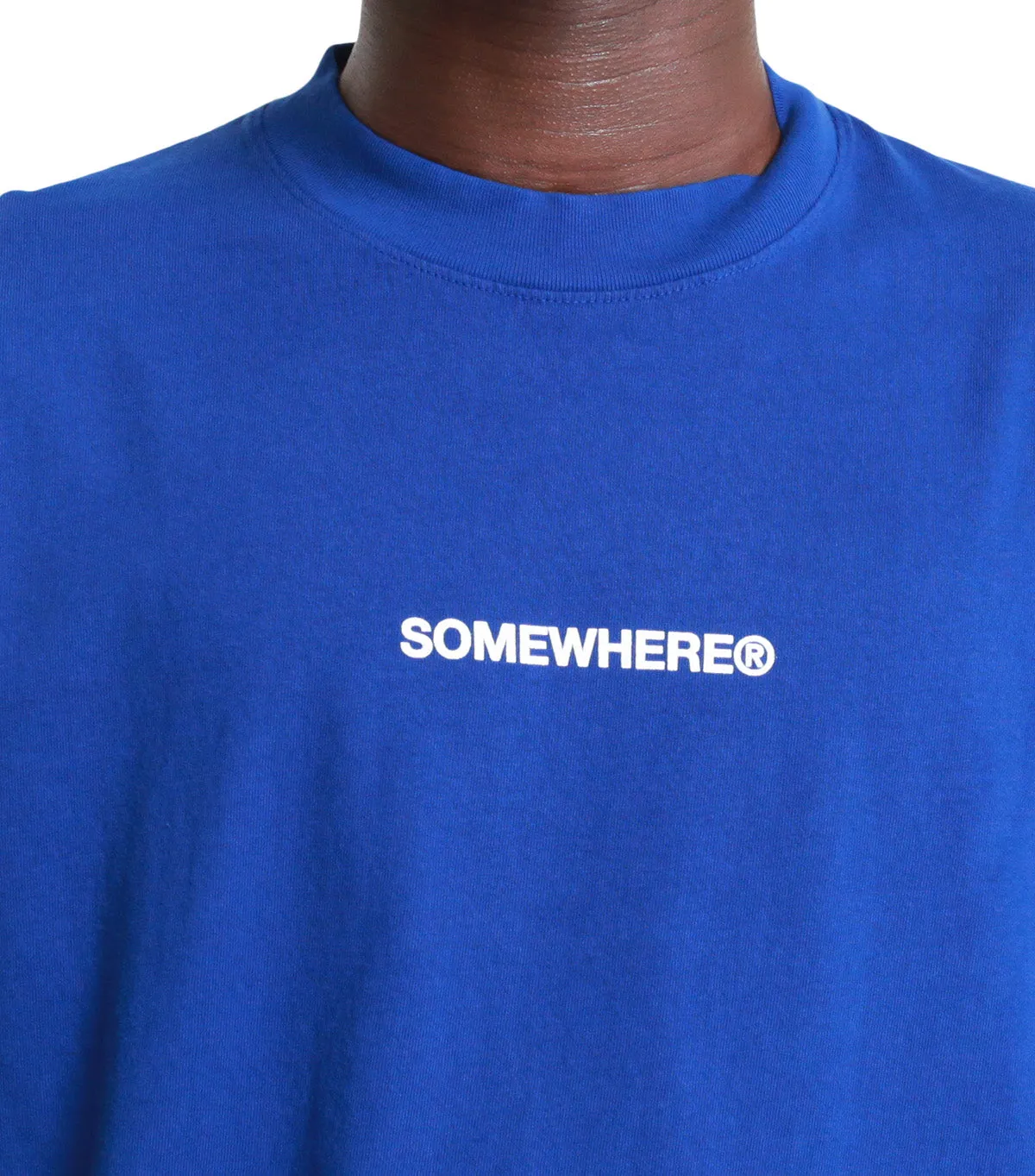 SOMEWHERE Original Logo Long Sleeve T-Shirt Blue