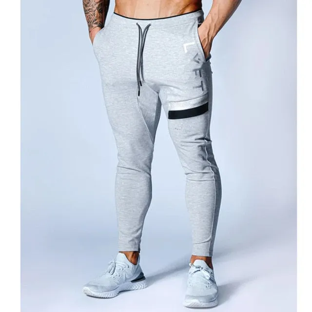 Sports pants men's jogger fitness sports trousers new fashion printed muscle men's fitness training pants