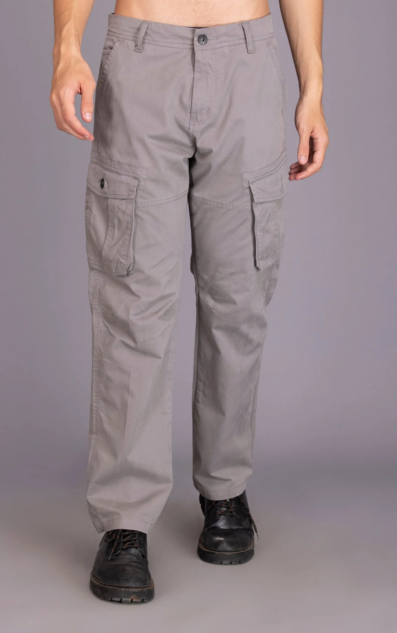 STRAIGHTFIT LOOSE CARGO-LIGHT GREY