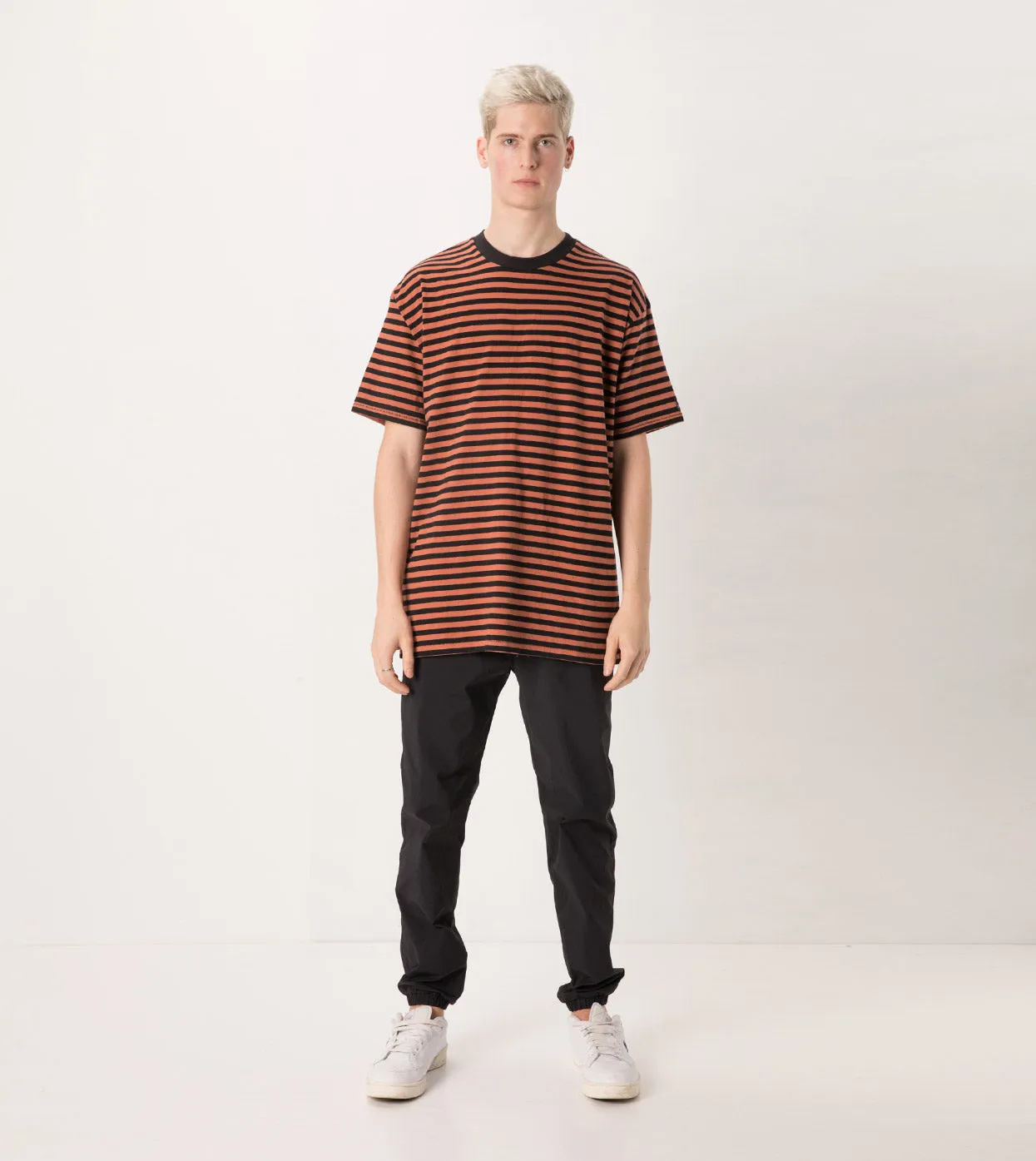 Stripe Box Tee Bronze/Black