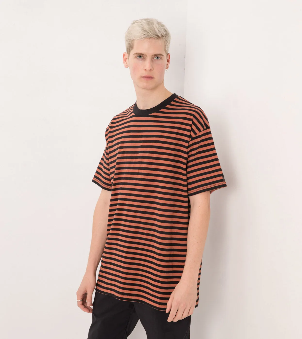 Stripe Box Tee Bronze/Black