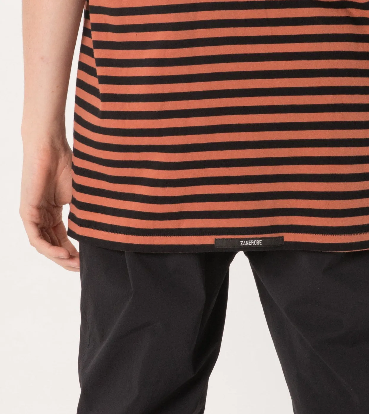 Stripe Box Tee Bronze/Black