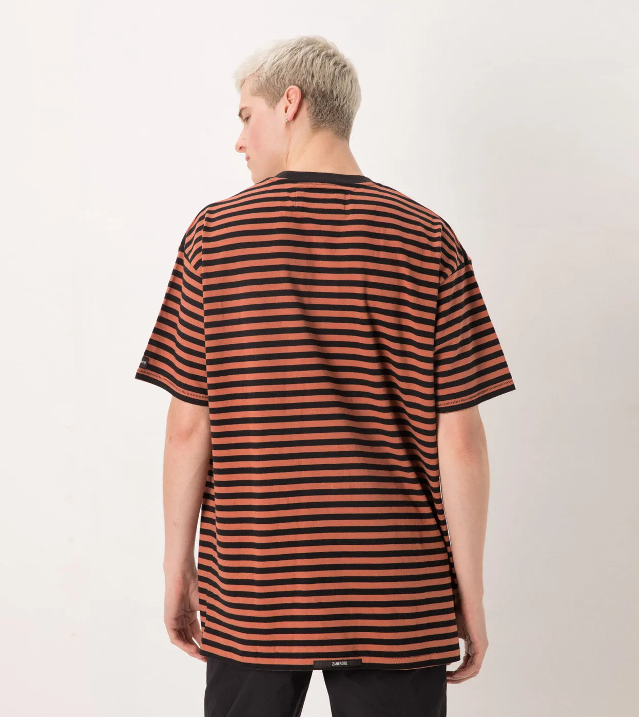 Stripe Box Tee Bronze/Black