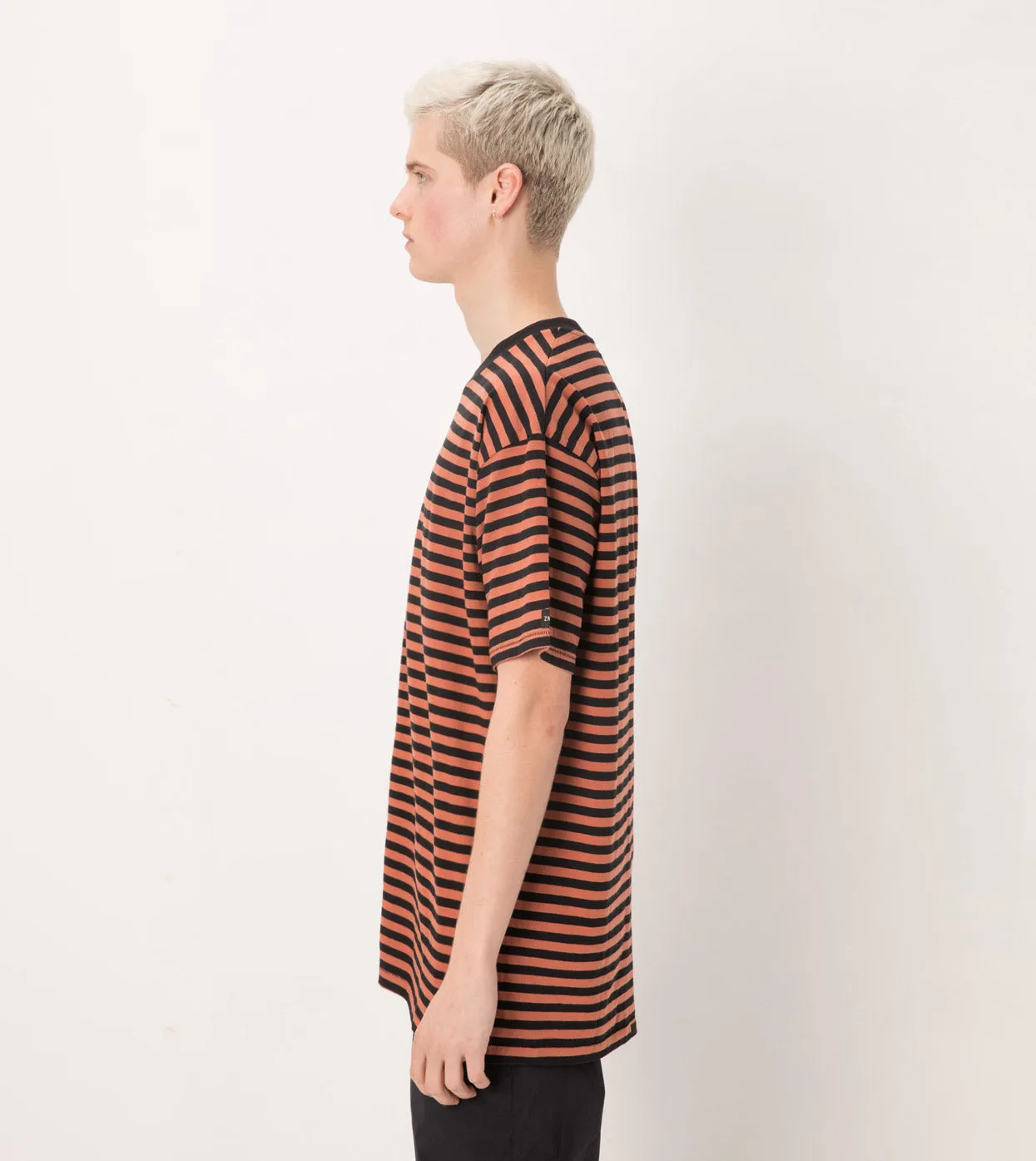 Stripe Box Tee Bronze/Black