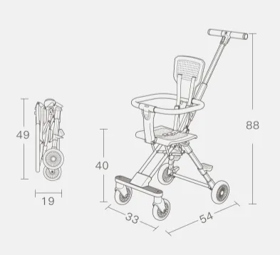 Super Lightweight Foldable Baby Stroller