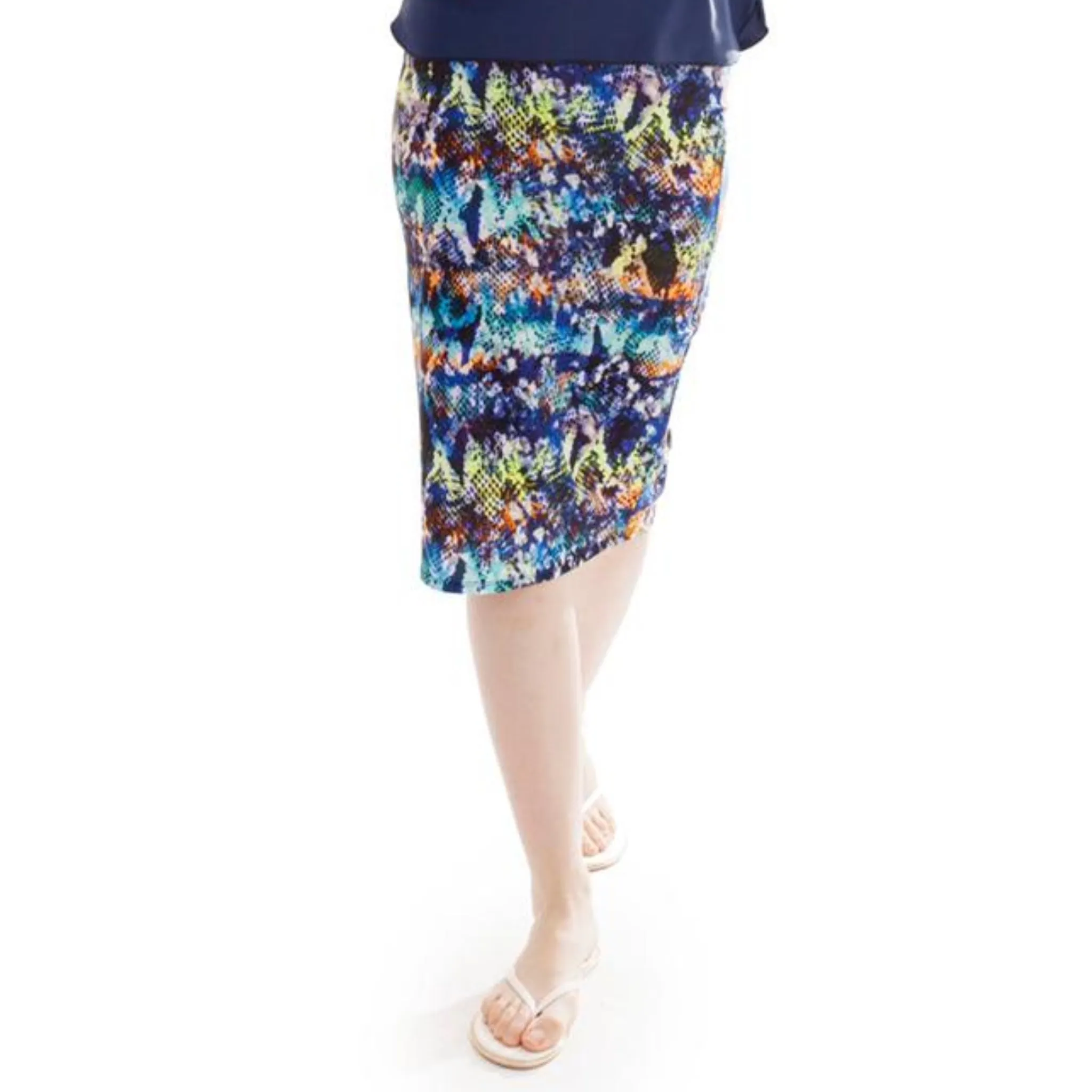 Swim Pencil Skirt: Multi Snake